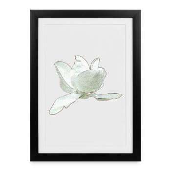 Ideen Muttertag, Magnolie seitlich - Gerahmtes Poster (27 × 37 cm) - Schwarz - Vorne
