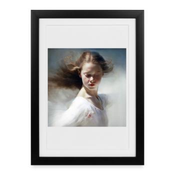 Women's Painting 01 - Framed poster (27 × 37 cm) - black - Front