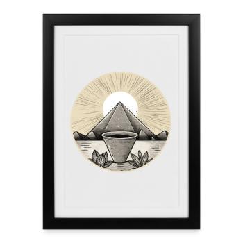 Pyramide 01 - Affiche encadrée (27 × 37 cm) - noir - Devant