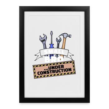 Déclaration du cœur du frère Fier grand frère frère - Affiche encadrée (27 × 37 cm) - noir - Devant