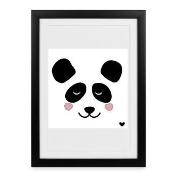 Affiche Panda - Affiche encadrée (27 × 37 cm) - noir - Devant