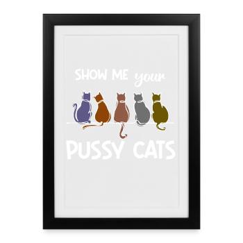 Cat Statement Favorite Animal Pets Animals - Framed poster (27 × 37 cm) - black - Front
