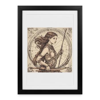 Zodiac Sagittarius - Framed poster (27 × 37 cm) - black - Front