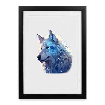 Militant environnemental pour le bien-être animal de Safe The Wolf Lupine - Affiche encadrée (27 × 37 cm) - noir - Devant