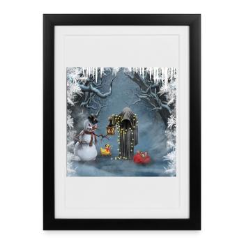 Dark Christmas - Framed poster (27 × 37 cm) - black - Front