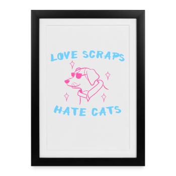 Déclaration du chat animal préféré des animaux de compagnie - Affiche encadrée (27 × 37 cm) - noir - Devant