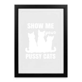 Favorite Animal Cat Statement Pets Pet - Framed poster (27 × 37 cm) - black - Front