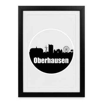 Oberhasuen Transparency Skyline - Framed poster (27 × 37 cm) - black - Front