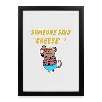 Déclaration de souris Animaux de compagnie Lap Animal Animaux de compagnie - Affiche encadrée (27 × 37 cm) - noir - Devant