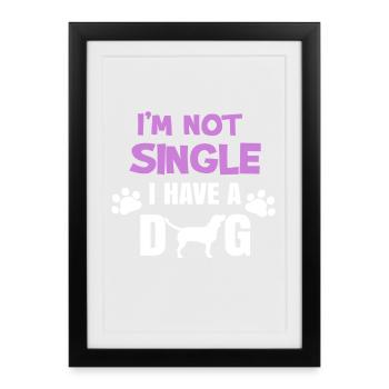 Animals Dog Pets Cuddly toy Favorite animal - Framed poster (27 × 37 cm) - black - Front