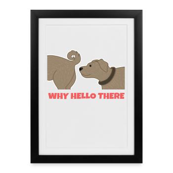 Dog Statement Cuddly Toy Pet Pet - Framed poster (27 × 37 cm) - black - Front