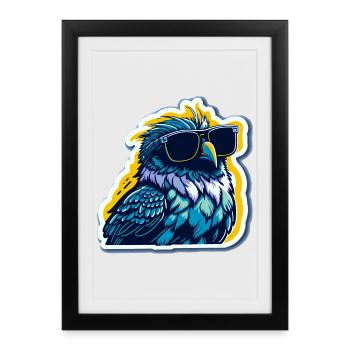 Such a cool bird - Framed poster (27 × 37 cm) - black - Front