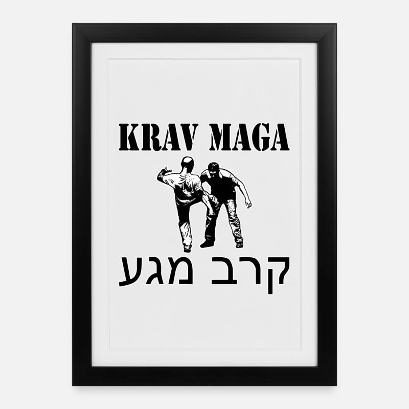 Krav Maga kick in the crotch - Framed poster (27 × 37 cm) - black