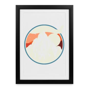 Alpine Circle Sunrise - Framed poster (27 × 37 cm) - black - Front
