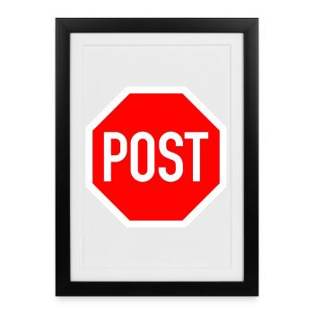 Publier ou arrêter ? - Affiche encadrée (27 × 37 cm) - noir - Devant