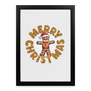 Merry Christmas Design Versatile Holiday Graphics - Framed poster (27 × 37 cm) - black - Front