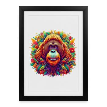 Orang-outan Orang-outan - Affiche encadrée (27 × 37 cm) - noir - Devant