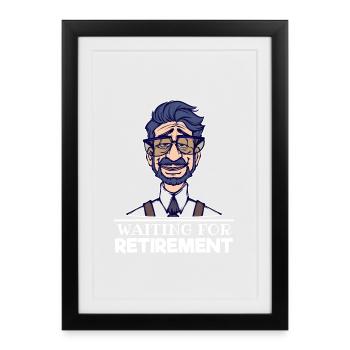 Retirement Senior Statement Career Freedom - Framed poster (27 × 37 cm) - black - Front