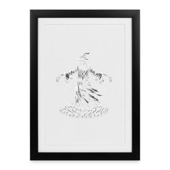 Épouvantail effrayant - Affiche encadrée (27 × 37 cm) - noir - Devant