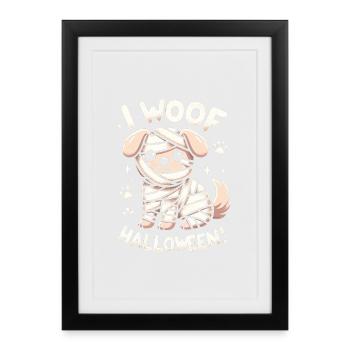Halloween Mummies Dog - Framed poster (27 × 37 cm) - black - Front