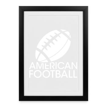 Football fan friends sports icon logo icon graphic - Framed poster (27 × 37 cm) - black - Front