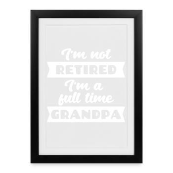 Pensioner Retirement Statement Senior Profession - Framed poster (27 × 37 cm) - black - Front