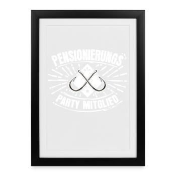 Senior Pensionär Abschied Statement Ruhestand - Gerahmtes Poster (27 × 37 cm) - Schwarz - Vorne