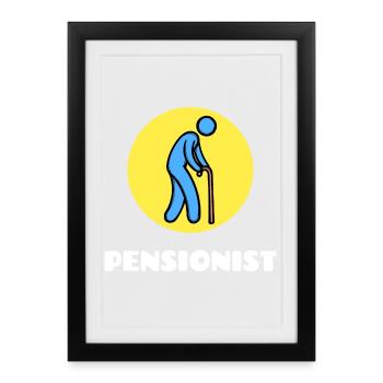 retirement senior saying retirement freedom - Framed poster (27 × 37 cm) - black - Front