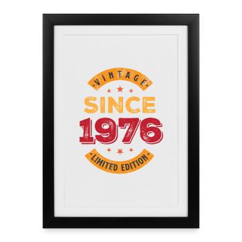 Millésime 1976 - Affiche encadrée (27 × 37 cm) - noir - Devant