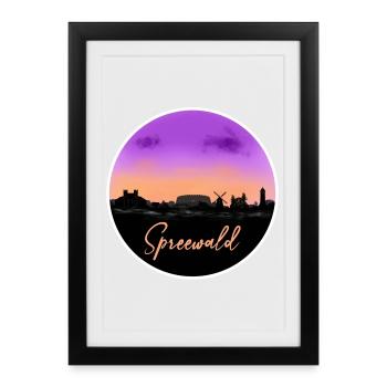 Spreewald Finline Skyline - Framed poster (27 × 37 cm) - black - Front