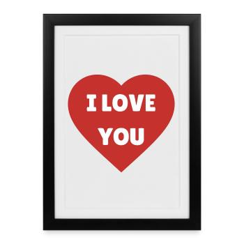 I love you - Framed poster (27 × 37 cm) - black - Front