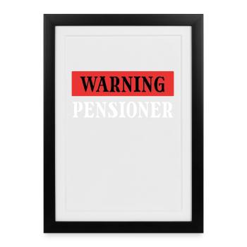Retirement Senior Statement Retirement Leisure - Framed poster (27 × 37 cm) - black - Front