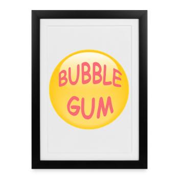 bubble gum - Framed poster (27 × 37 cm) - black - Front