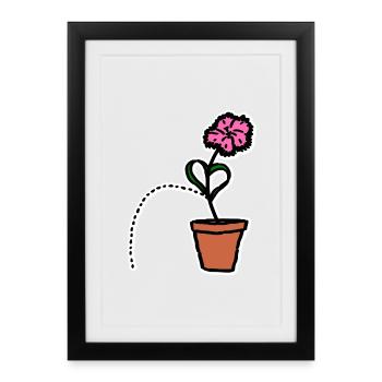 Pipinelke - Gerahmtes Poster (27 × 37 cm) - Schwarz - Vorne