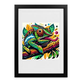 Chameleon - Framed poster (27 × 37 cm) - black - Front