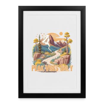 Hiking, Mountains - Framed poster (27 × 37 cm) - black - Front