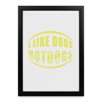 HOT-DOGS - Affiche encadrée (27 × 37 cm) - noir - Devant