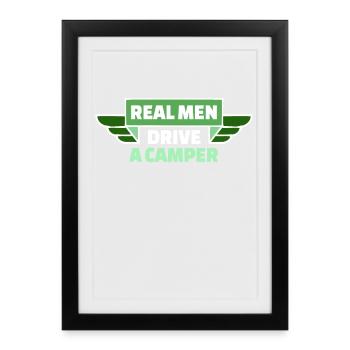 Camper Statement Camping Hiker Wanderlust - Framed poster (27 × 37 cm) - black - Front