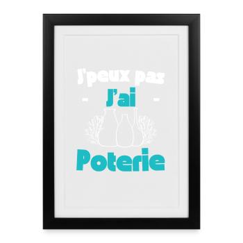 Poterie Cadeau d'anniversaire - Affiche encadrée (27 × 37 cm) - noir - Devant
