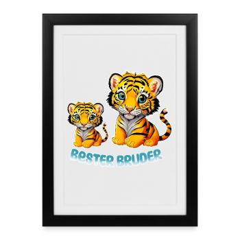 Bester Bruder - Gerahmtes Poster (27 × 37 cm) - Schwarz - Vorne