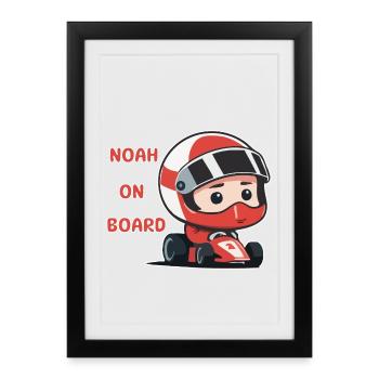 Noah on board - Framed poster (27 × 37 cm) - black - Front
