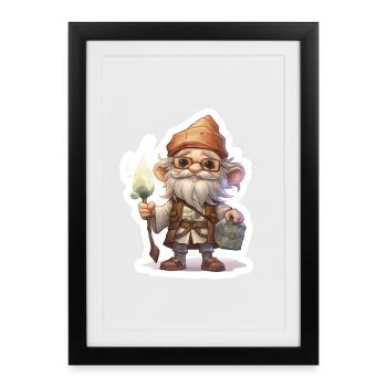 T-shirt Dwarves Medicus Healer Fantasy RPG - Affiche encadrée (27 × 37 cm) - noir - Devant