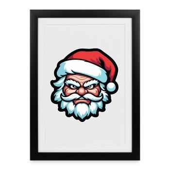 Evil Santa Claus - Framed poster (27 × 37 cm) - black - Front