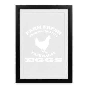 Eggs - Framed poster (27 × 37 cm) - black - Front