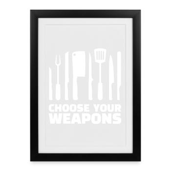 Chef Statement Career Workaholic Job Work - Framed poster (27 × 37 cm) - black - Front