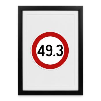 Panneau 49.3 - Gouvernement - Affiche encadrée (27 × 37 cm) - noir - Devant