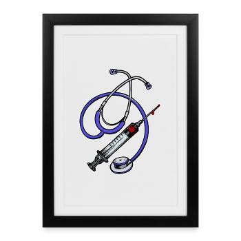 Doctor Job Profession Career Supervisor Work - Framed poster (27 × 37 cm) - black - Front