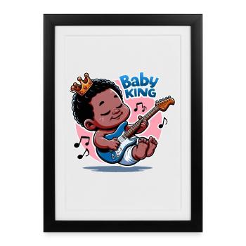 Baby-König - Gerahmtes Poster (27 × 37 cm) - Schwarz - Vorne