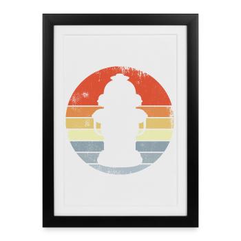 Vintage Fire Hydrant - Framed poster (27 × 37 cm) - black - Front