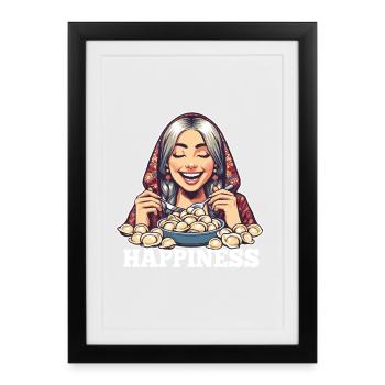 Pelmeni Lucky Gift - Framed poster (27 × 37 cm) - black - Front